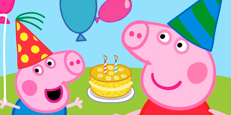 Tarjeta de cumpleaños oficial de Peppa Pig.