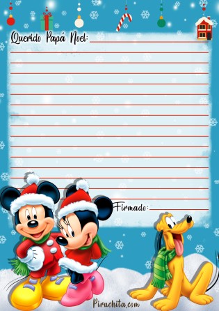 ▷ Carta Papá Noel de Mickey Mouse gratis