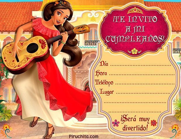 Invitación De Cumpleaños Elena De Avalor 【2020 - GRATIS】